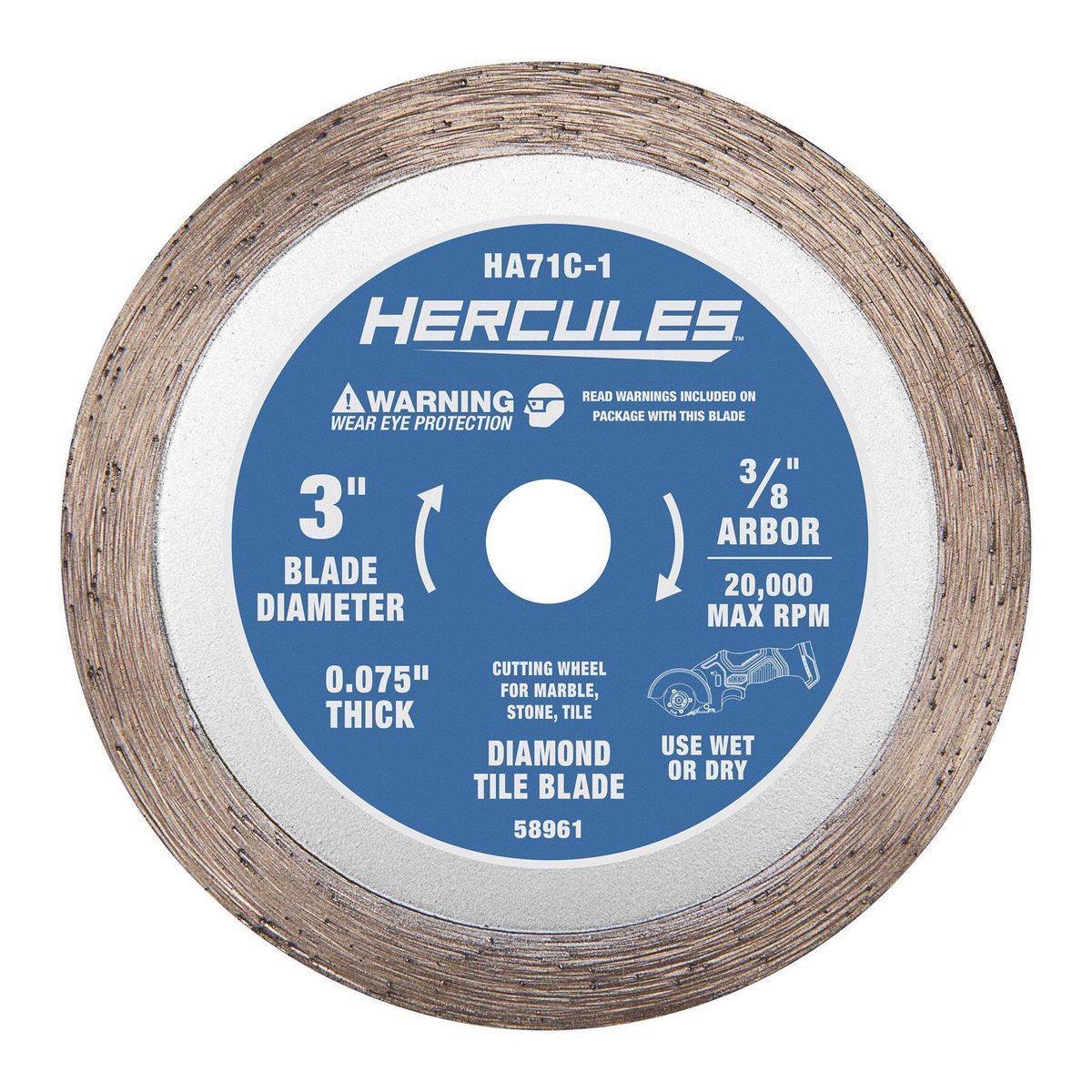 3 in. Continuous Rim Diamond Tile Blade H844911