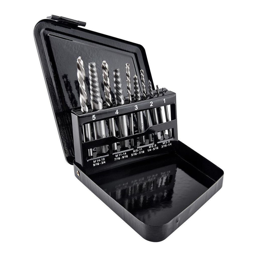 Screw Extractor and Left-Hand Drill Bit Combo Set, 10-Piece V79573