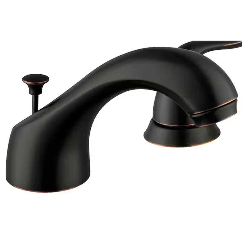 8 in. Widespread Double-Handle Low-Arc Bathroom Faucet in Bronze D6511
