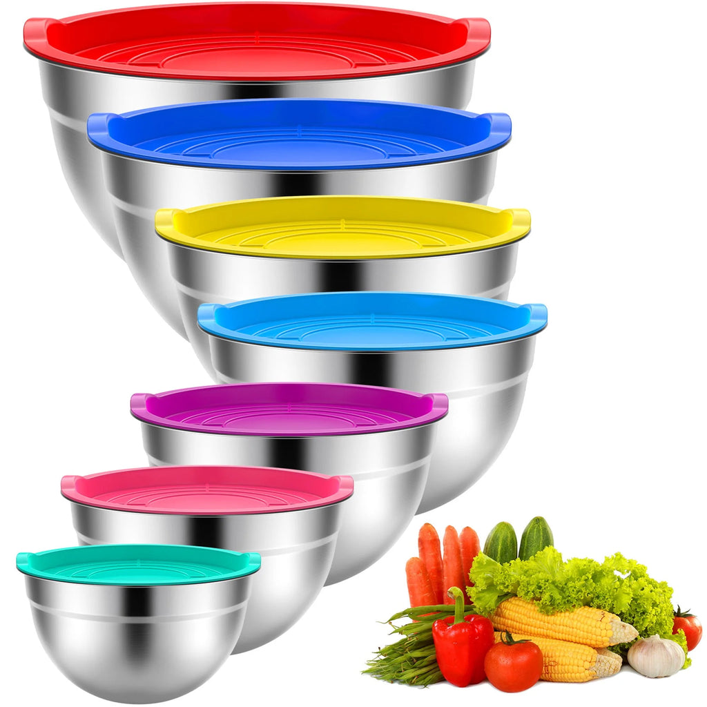 Stainless Steel Mixing Bowls Set with Lids Z20869