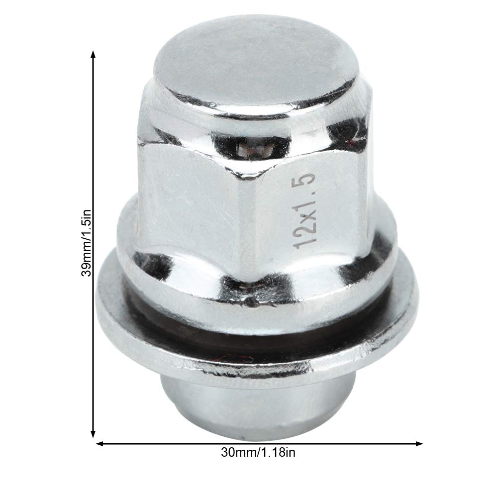 Silver Steel Wheel Nut 20 Pieces G6233
