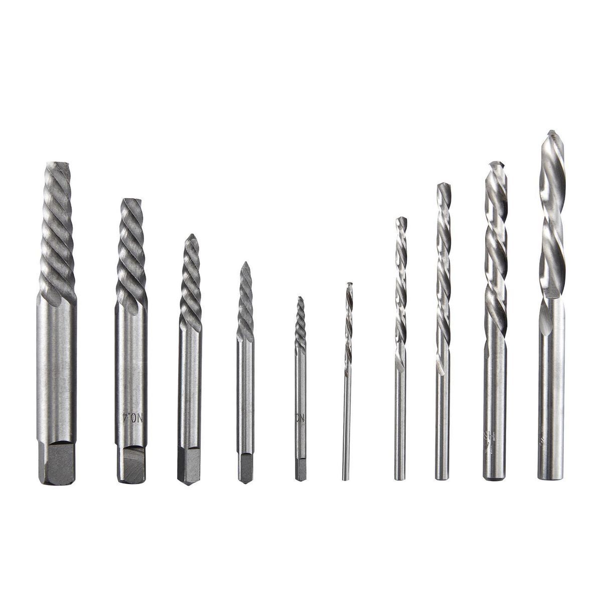 Screw Extractor and Left-Hand Drill Bit Combo Set, 10-Piece V79573