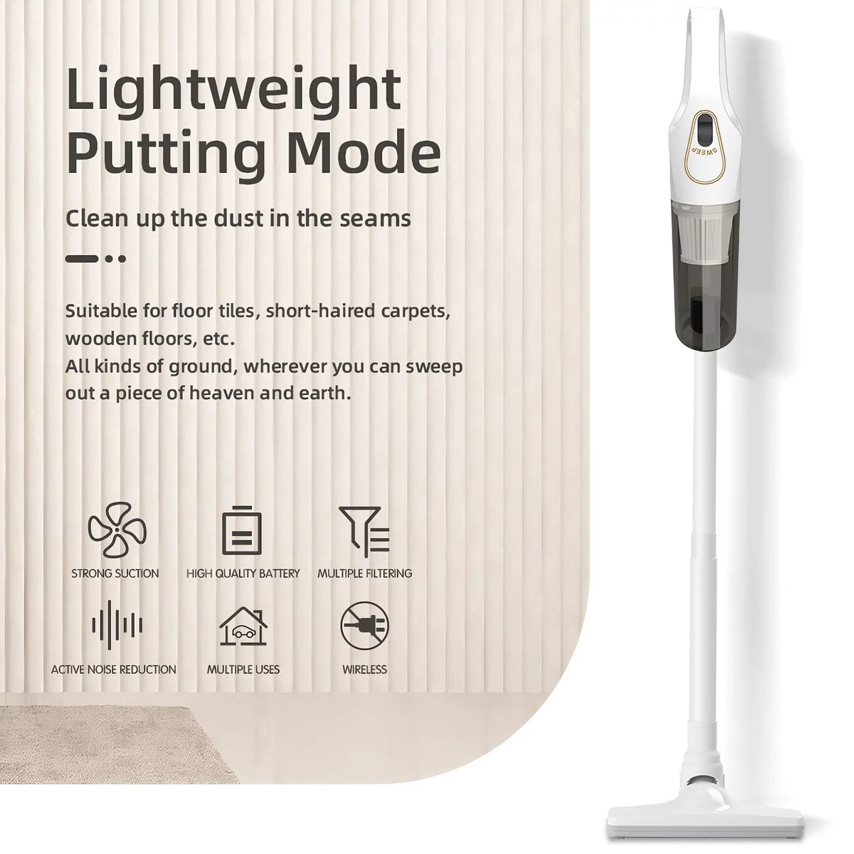 Cordless Handheld Car Vacuum Cleaner 12000PA Wet Dry F957