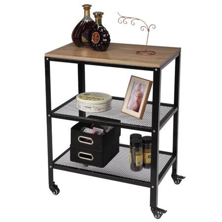 3-Tier Rolling Kitchen Utility Cart with Metal Frame F66693