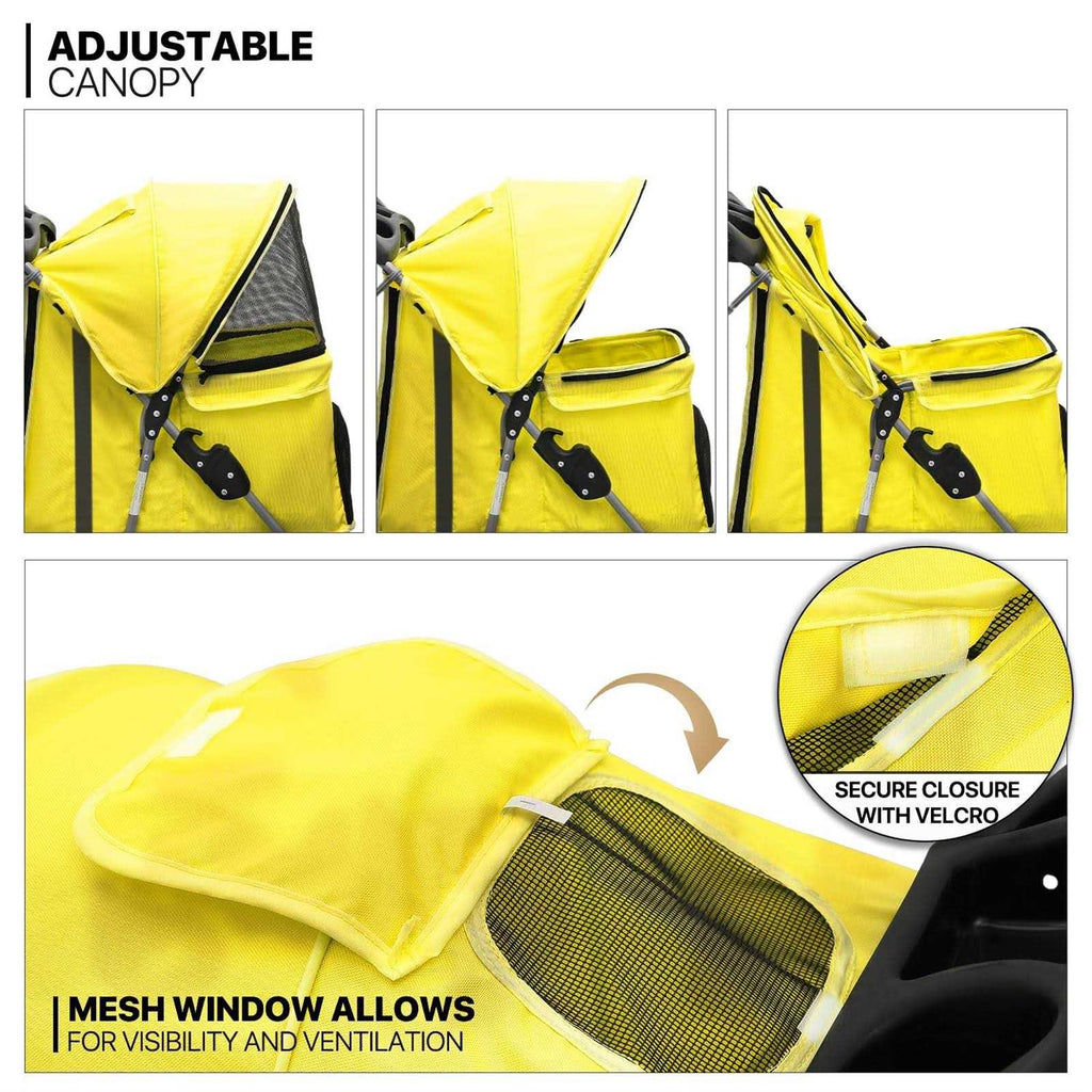 Foldable Pet Stroller with Weather Cover Q954