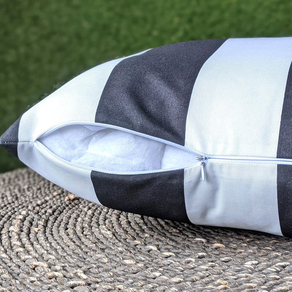 Black and White Stripe Outdoor Slipcovers U828