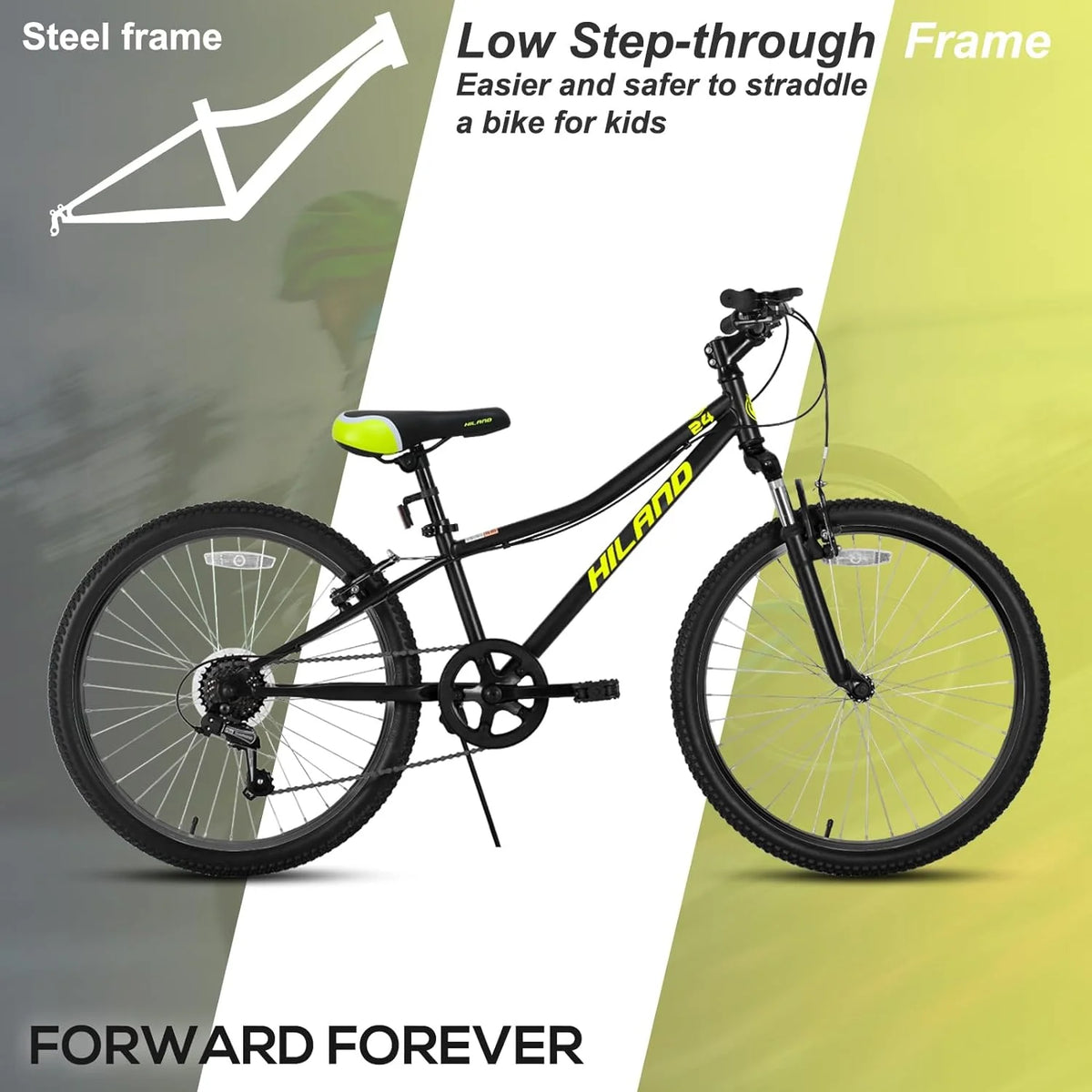 24 inch Mountain Bike 7 Speeds with Suspension Fork Q94633
