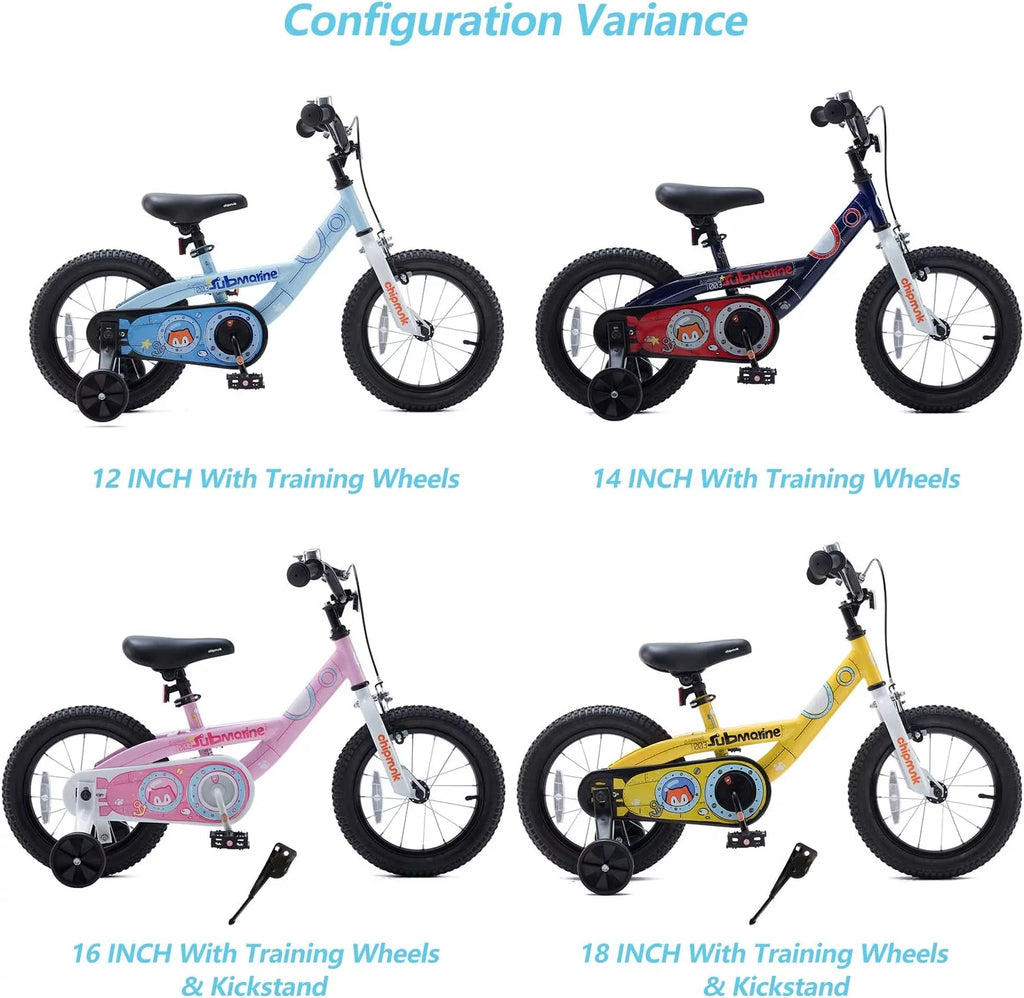 18 In Blue Steel Bike with Kickstand D7524