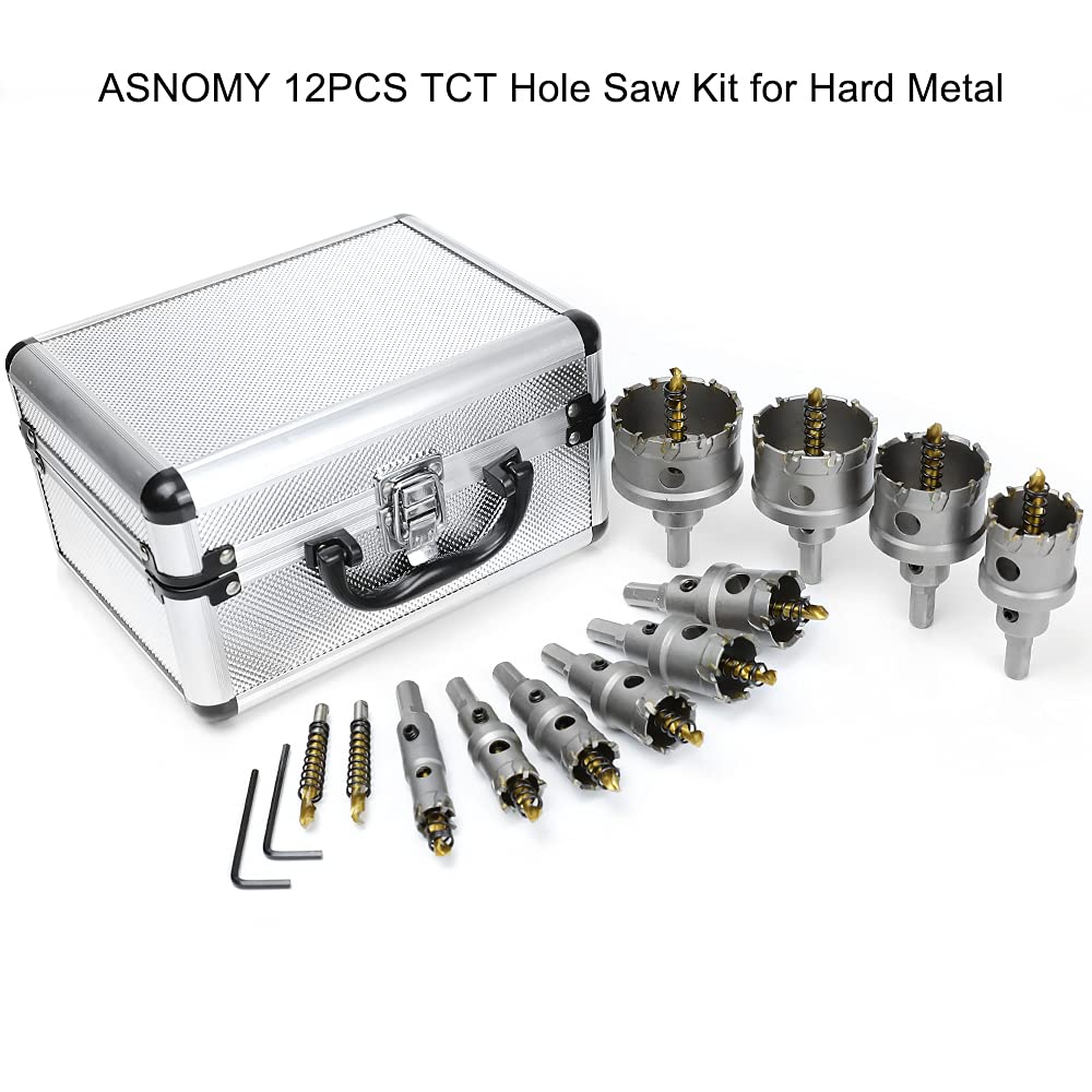 12 Pc TCT Hole Saw Kit with Pilot Drill Bit M8128