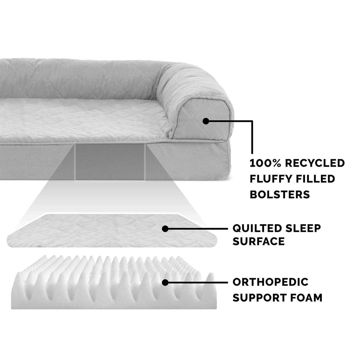 Quilted Orthopedic Sofa Pet Bed K816