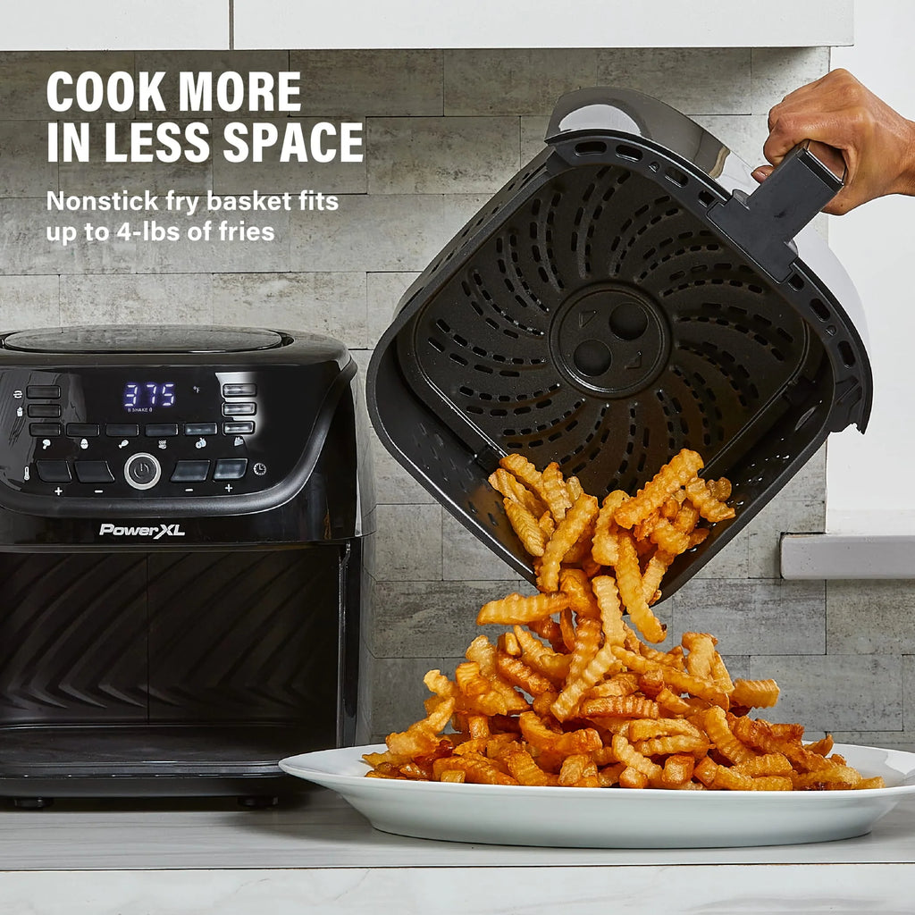6-Qt Digital Air Fryer with 10 Presets, Black O618319
