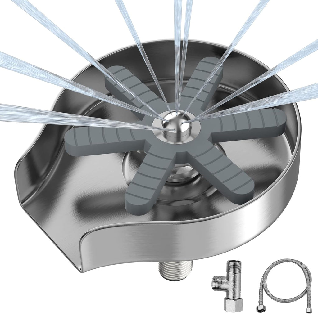 Metal Glass Rinser for Kitchen Sink, Brushed Nickel F5000