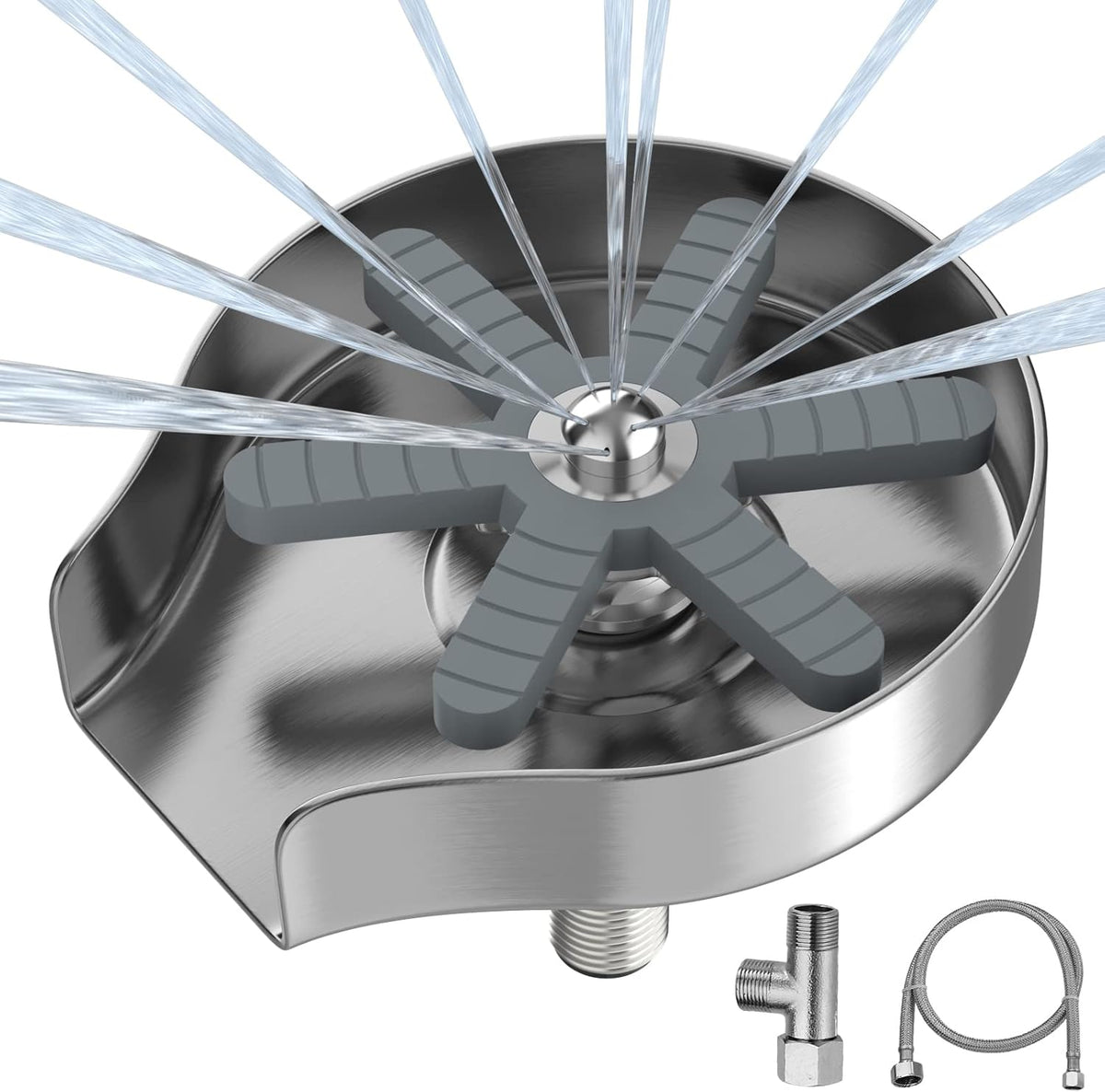 Metal Glass Rinser for Kitchen Sink, Brushed Nickel F5000