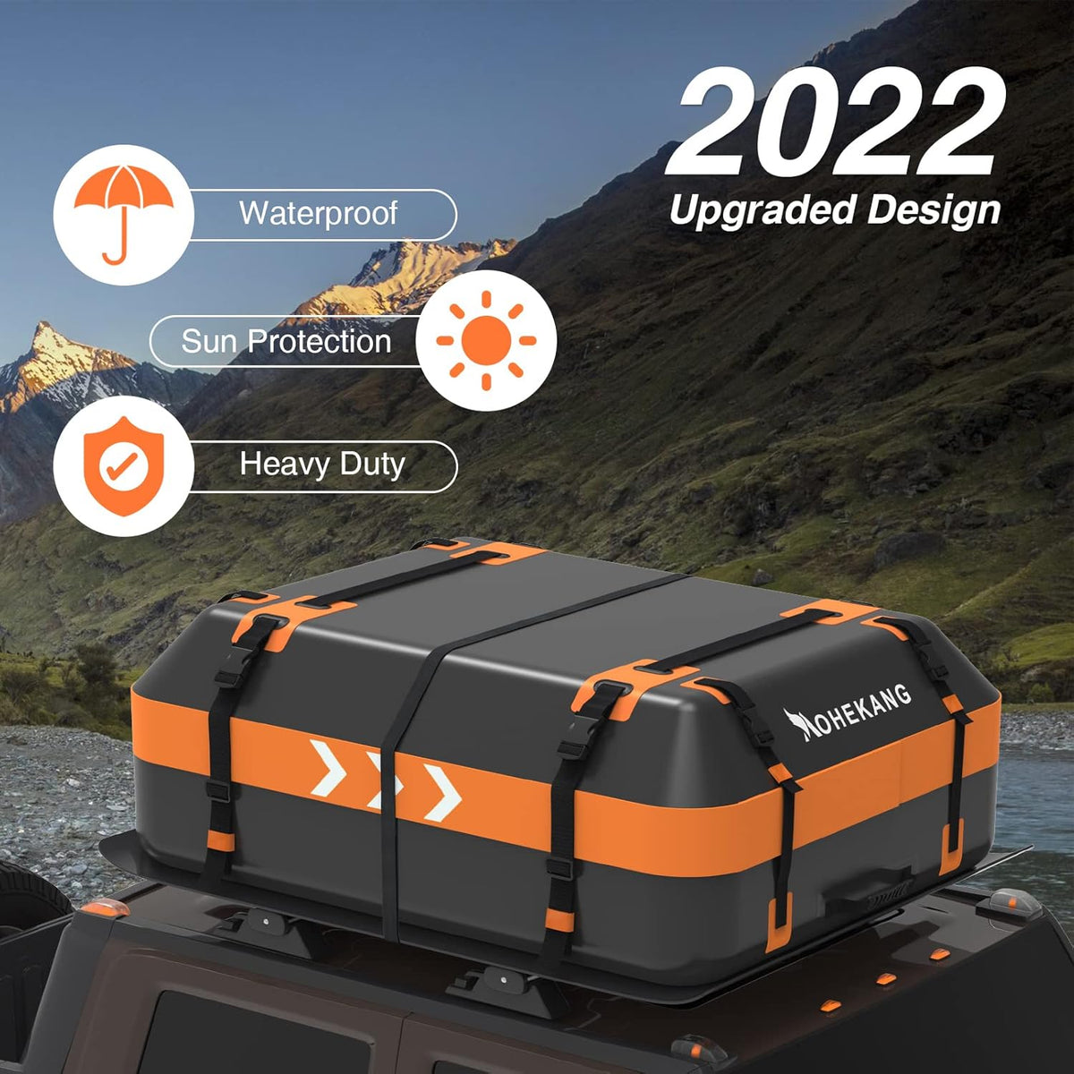15 Cubic Feet Waterproof Reflective Car Roof Bag V56622