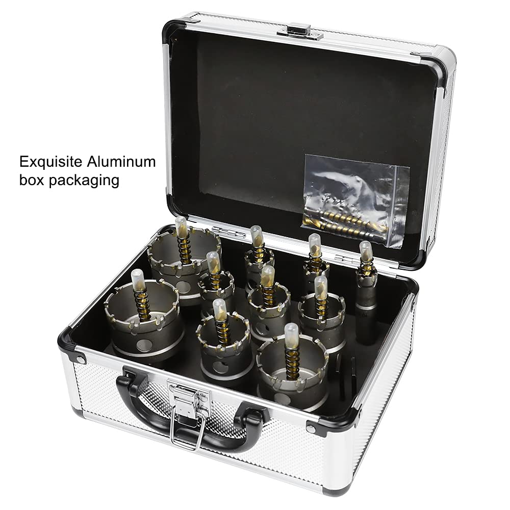 12 Pc TCT Hole Saw Kit with Pilot Drill Bit M8128