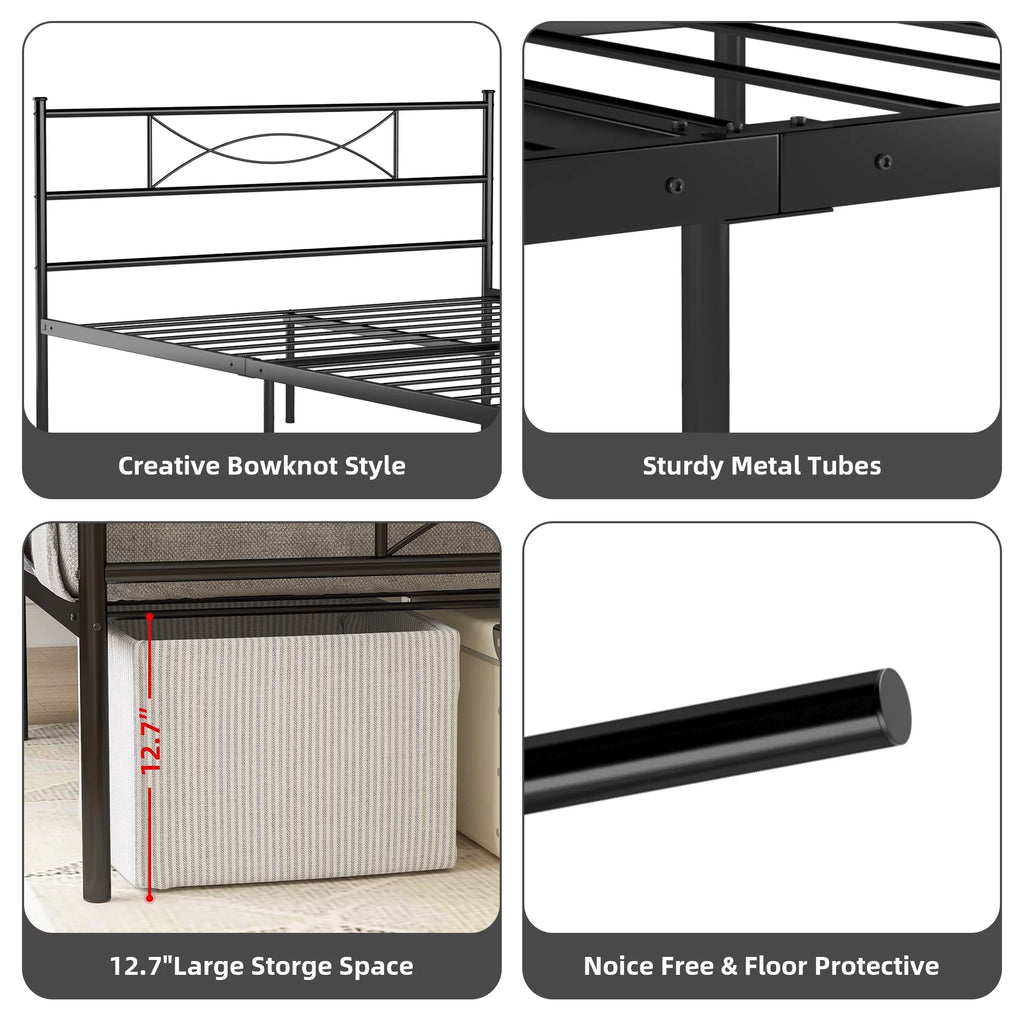 Full Size Metal Bed with Headboard U314960
