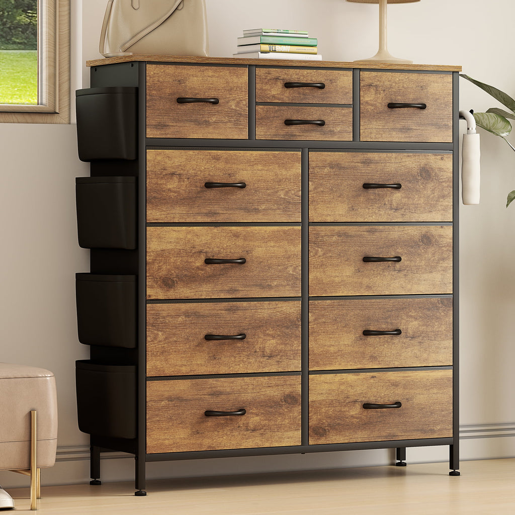 Rustic Brown 12 Drawer Dresser J661