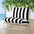 Black and White Stripe Outdoor Slipcovers U828