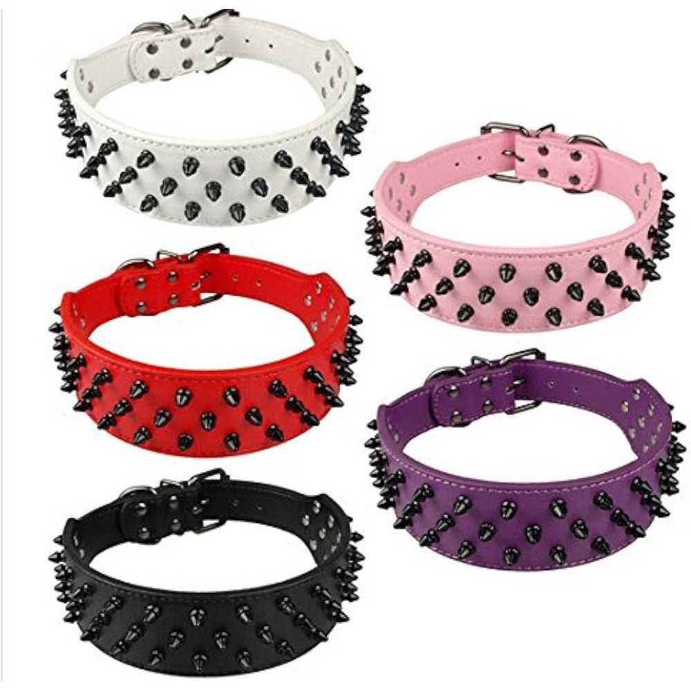 Black Spiked Studded Dog Collar X80151