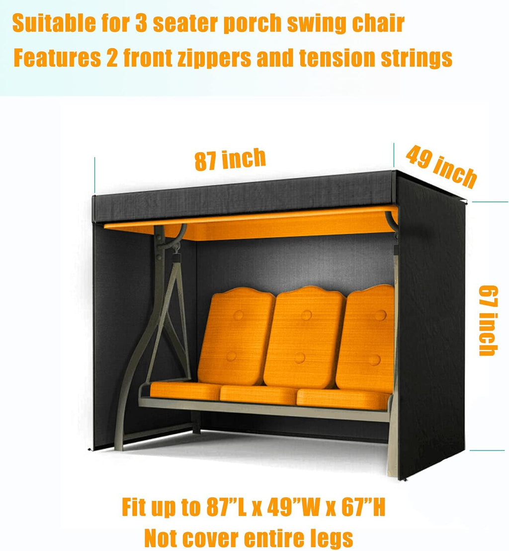 Waterproof 3 Seater 600D Heavy Duty Swing Cover X600