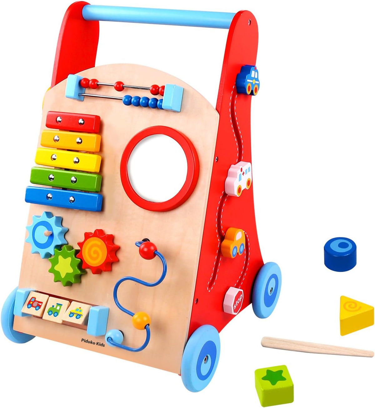 Red Toddler Push Walker W743