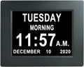 Extra Large Digital Calendar Day Clock with 12 Alarms F579