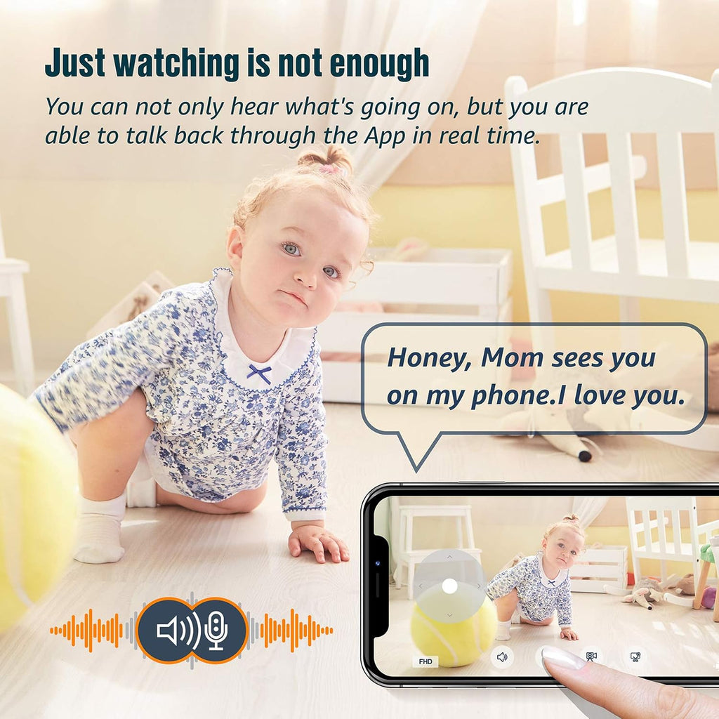 1080P WiFi Indoor Security Camera with Night Vision B762453