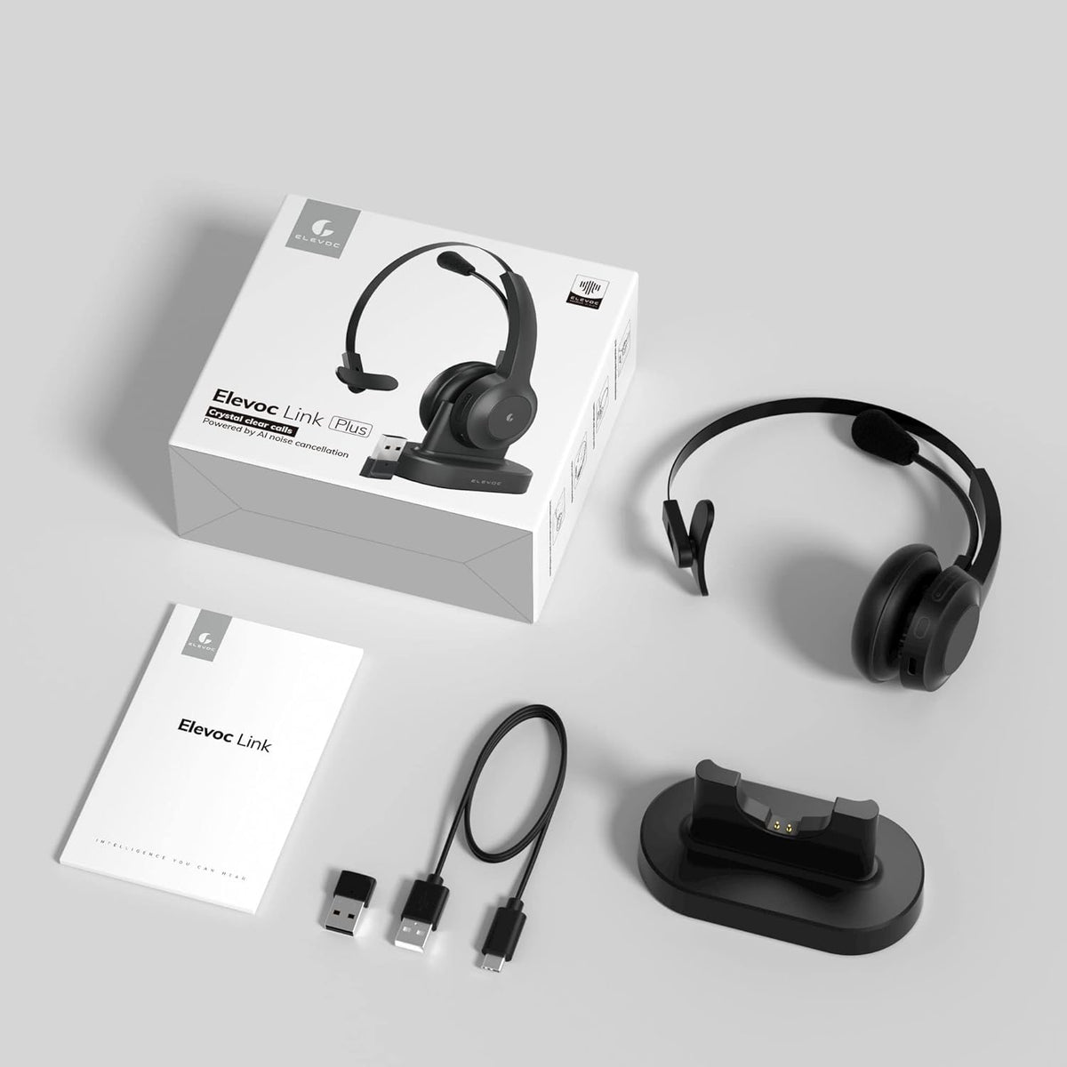 Bluetooth Headset with Microphone, AI Noise Cancelling, 35 Hrs Talk Time F71328
