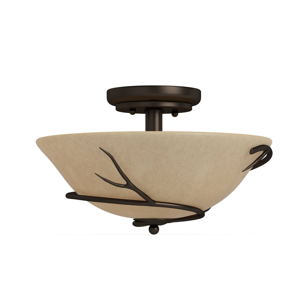 Blackened Bronze 2-Light Flush Mount J956952