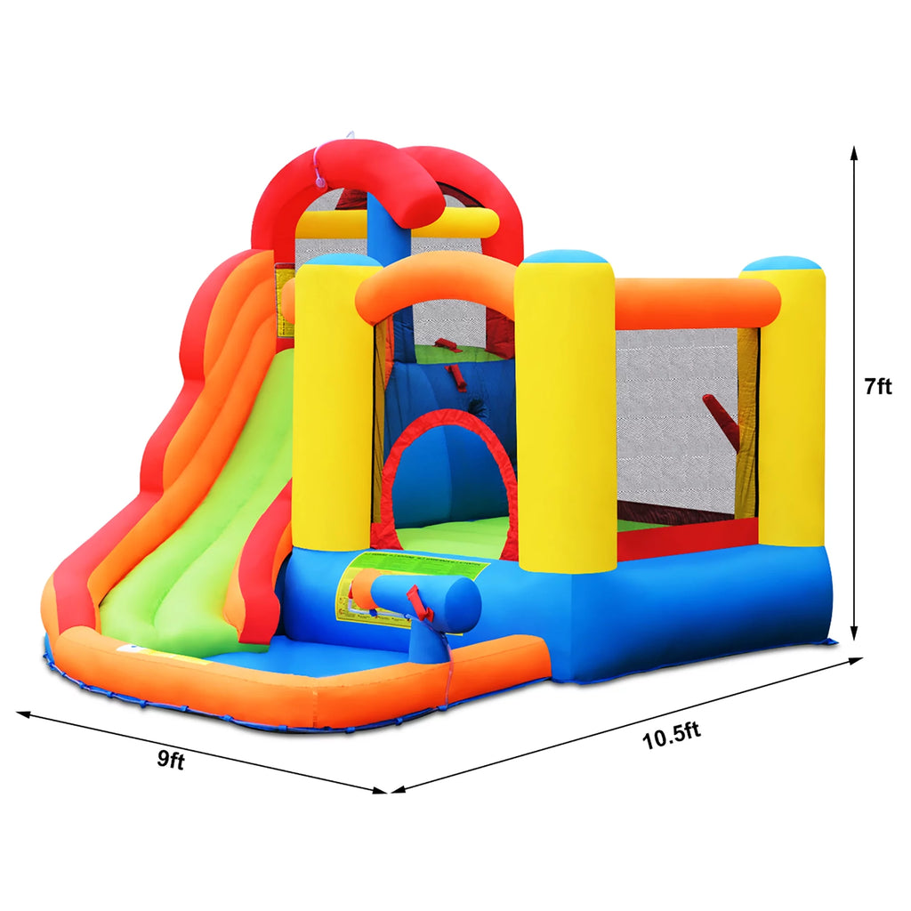 Inflatable Bounce House Water Slide with Splash Pool E8354