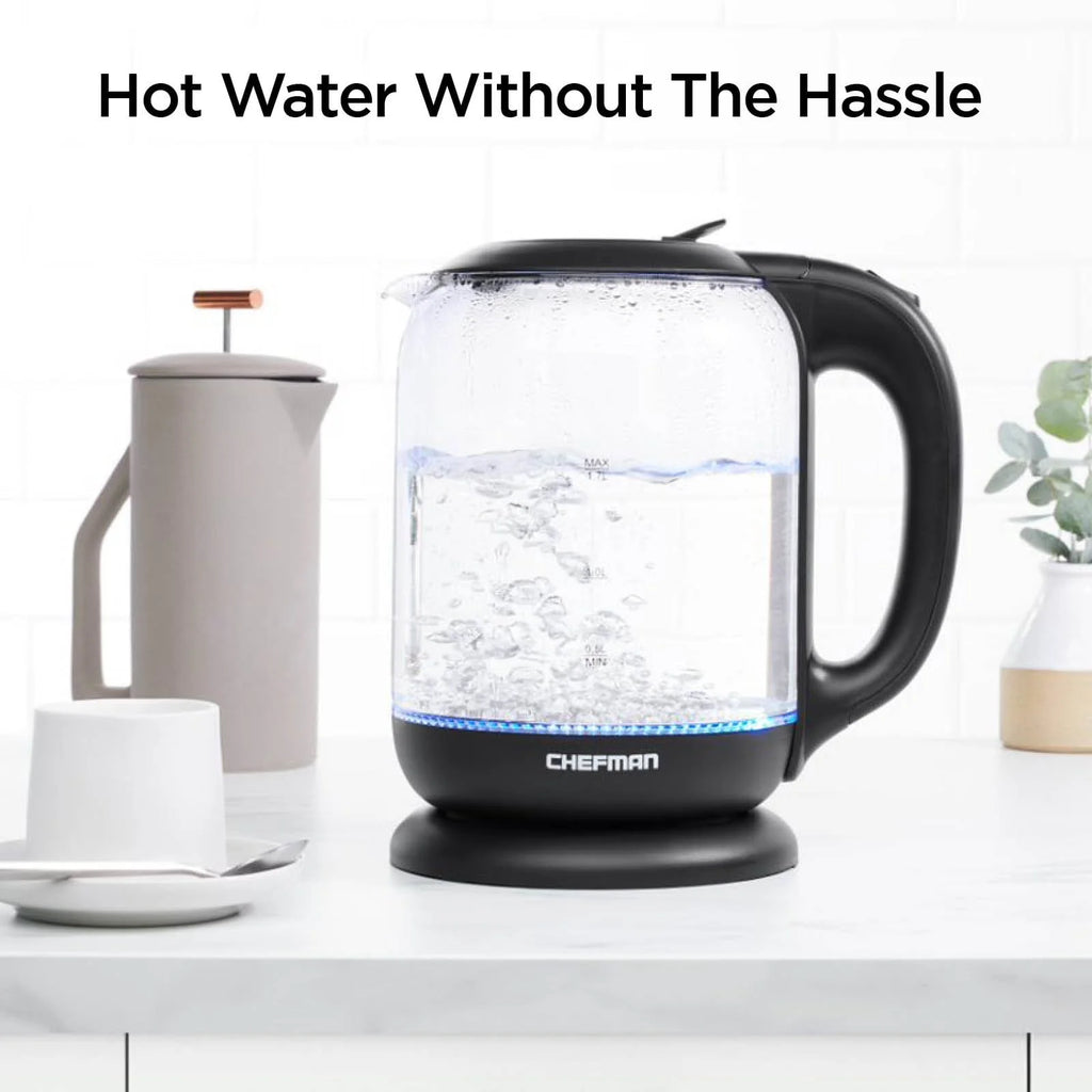 1.7 Liter Electric Kettle with Removable Lid and LED Indicator Lights Black Z885