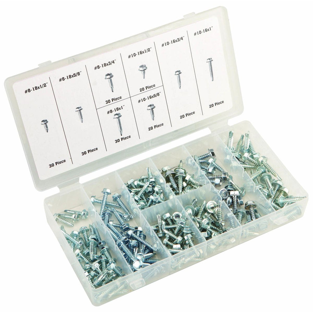 Self-Drilling Screw Assortment, 200 Piece Z42567