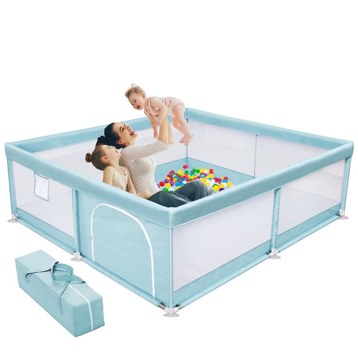 Large Gray Baby Playpen J1336