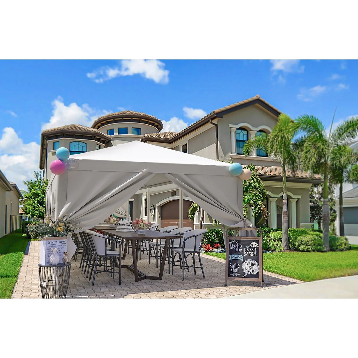 10' x 30' Outdoor Gazebo Canopy with Removable Sidewalls X83067