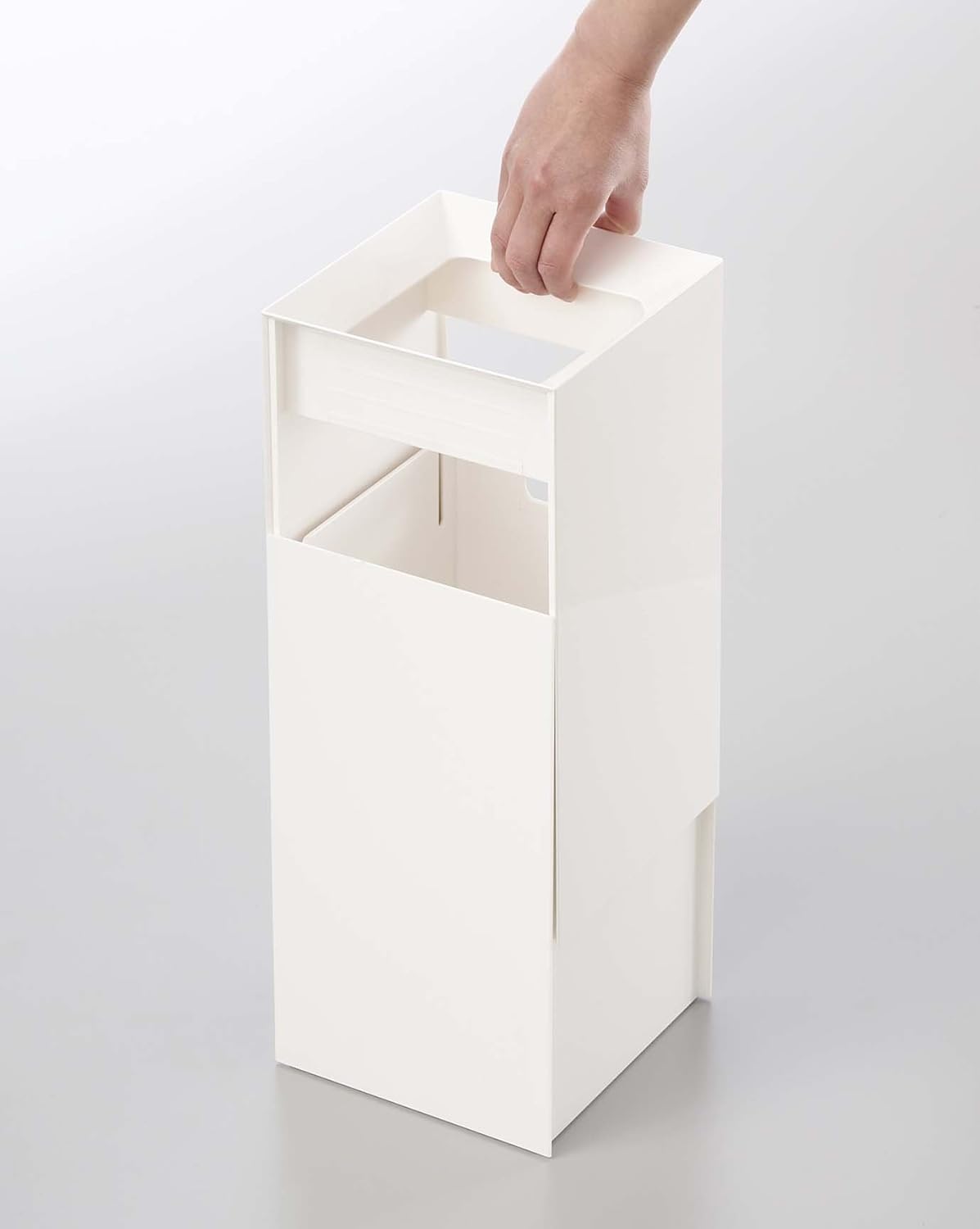 White Plastic Trash Can M4439