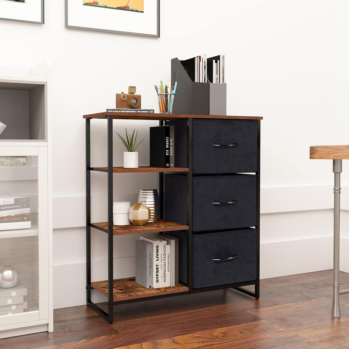 Dresser with 3 Drawers and Shelves K97644