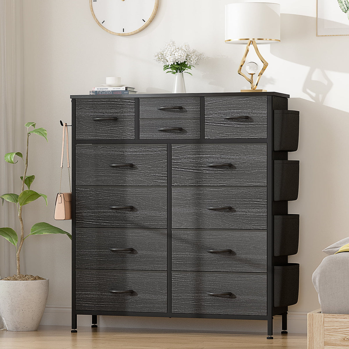 Rustic Brown 12 Drawer Dresser J661