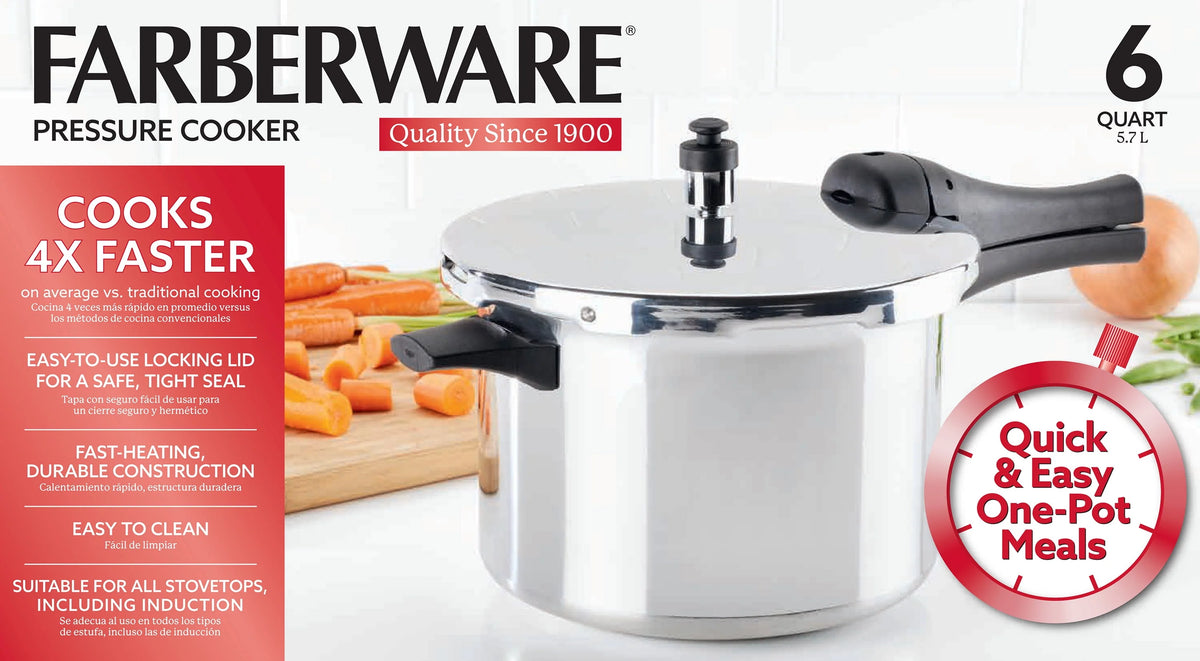 6-Quart Aluminum Stovetop Pressure Cooker I600