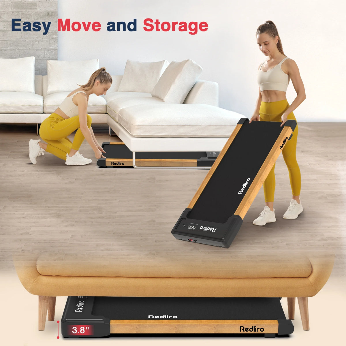 White 2.25HP Walking Pad Treadmill Q749