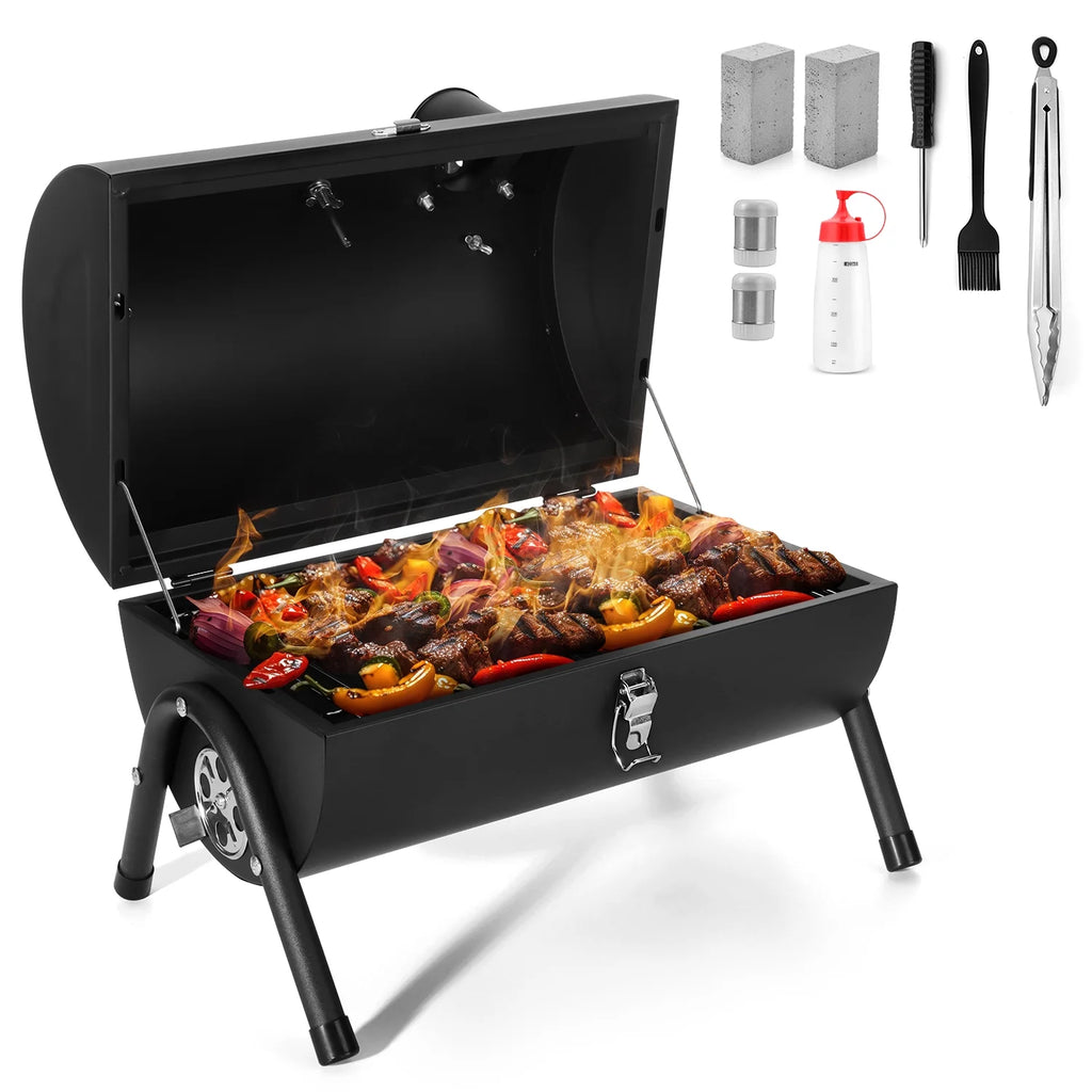 Portable Charcoal Grill with Accessories Tools M324265