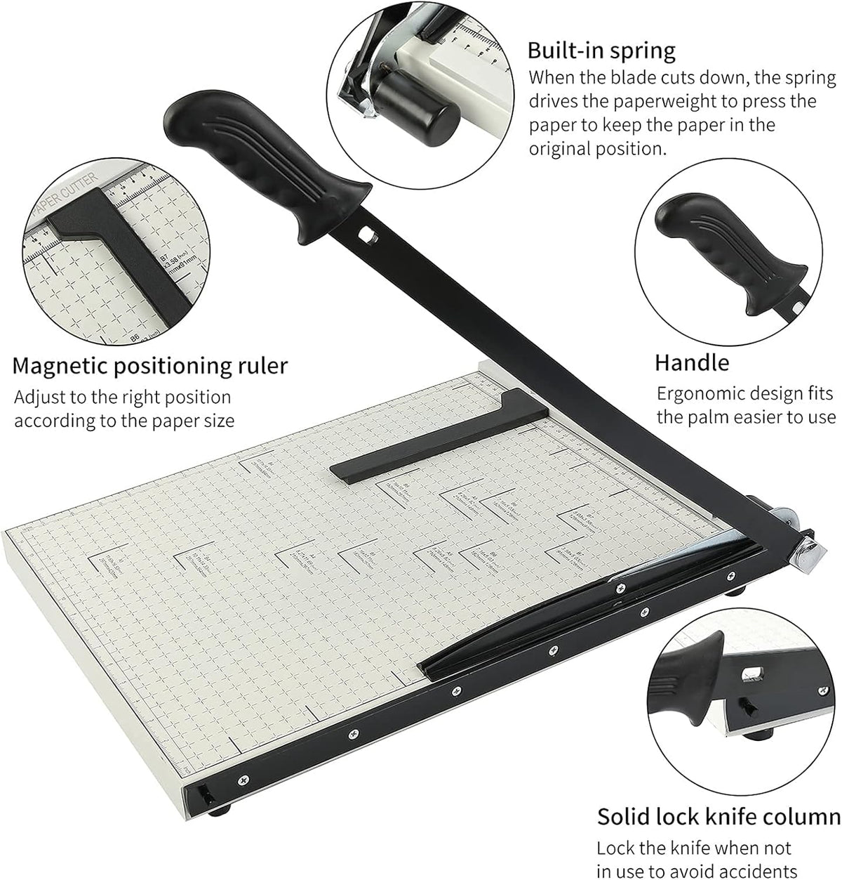 A3 Guillotine Paper Cutter 18” Cutting Length 10-Sheet Capacity G48874