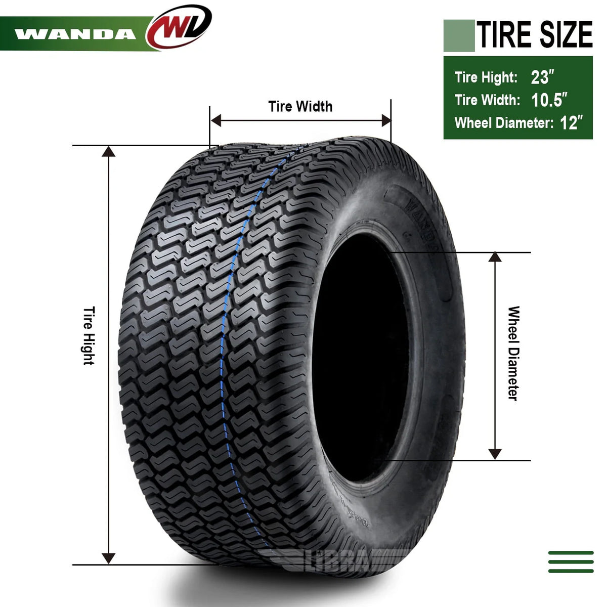 2 New 23x10.5-12 Turf Tires R266