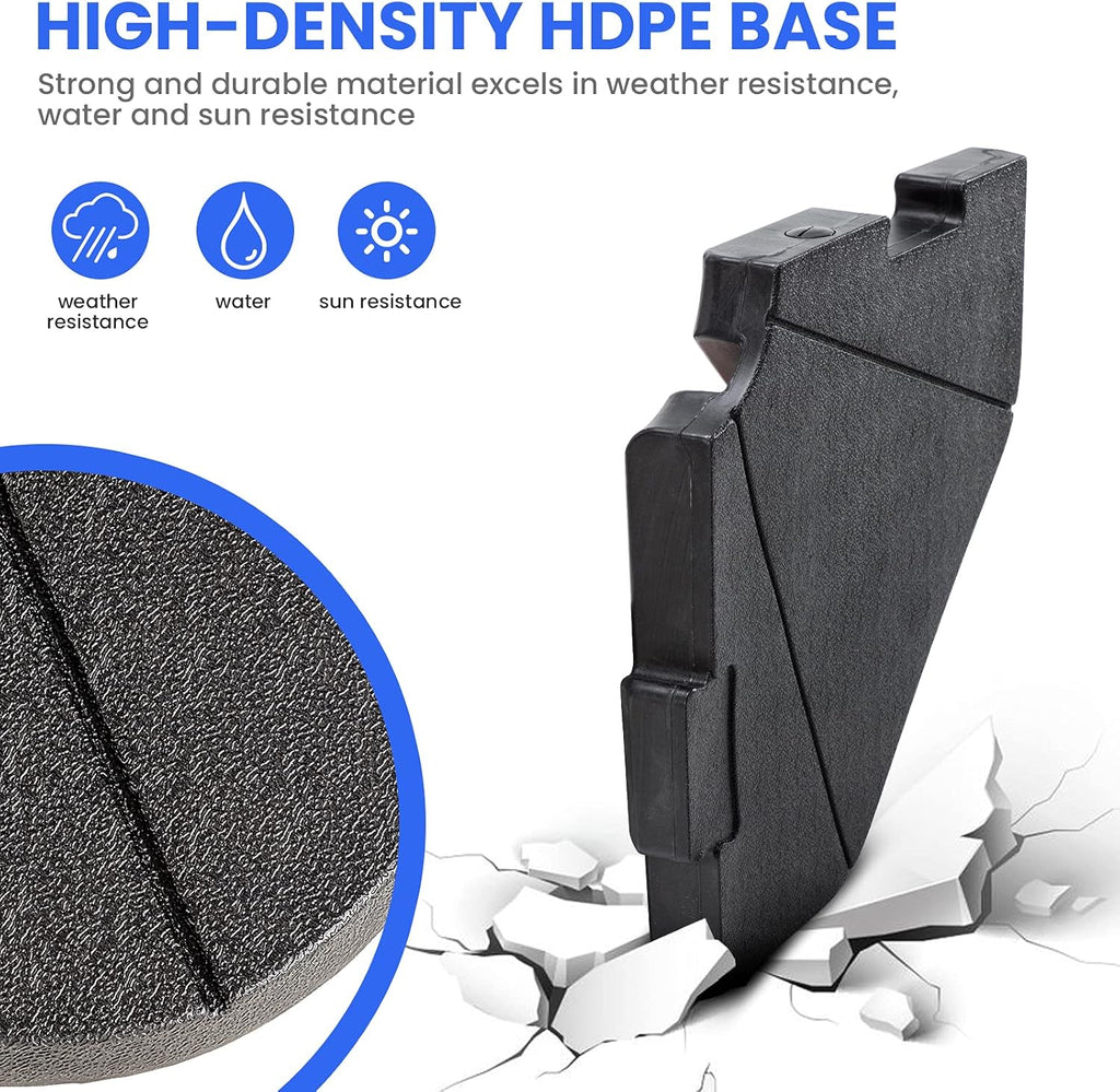 4-Pieces Heavy-Duty Umbrella Base Stand with Locking Black Q247922