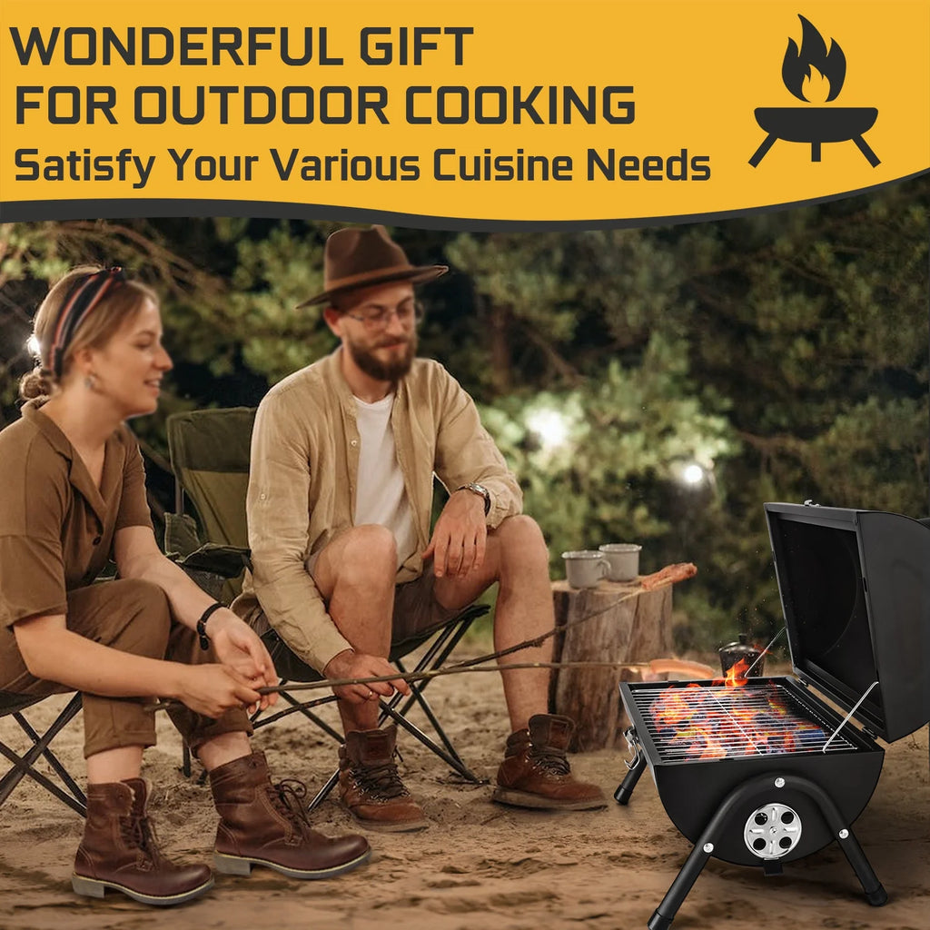 Portable Charcoal Grill with Accessories Tools M324265
