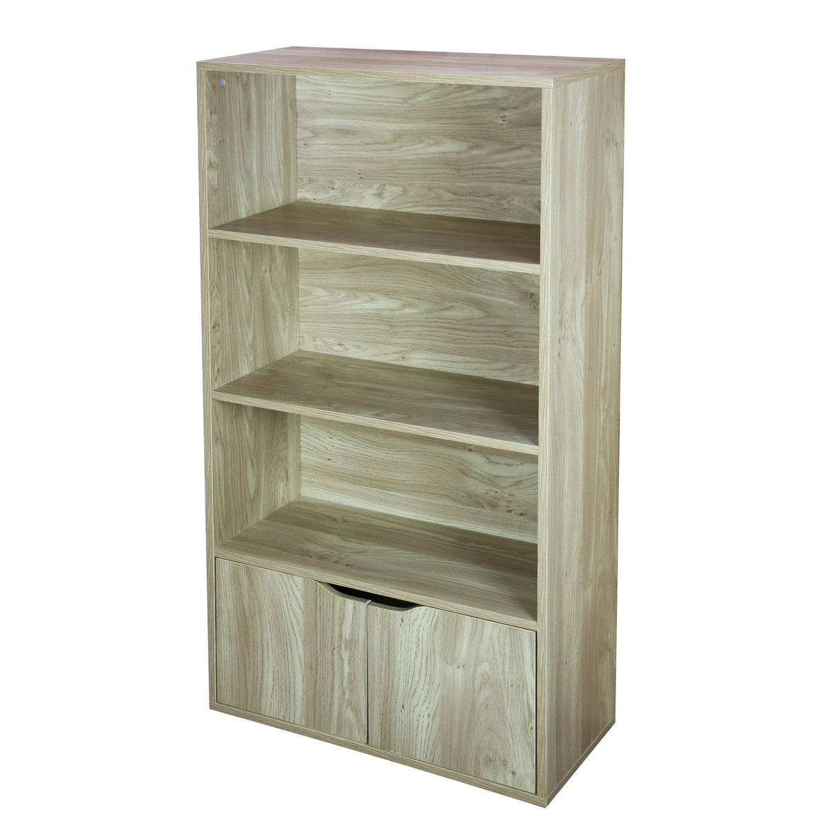 3 Tier Wood Bookcase with Doors U473