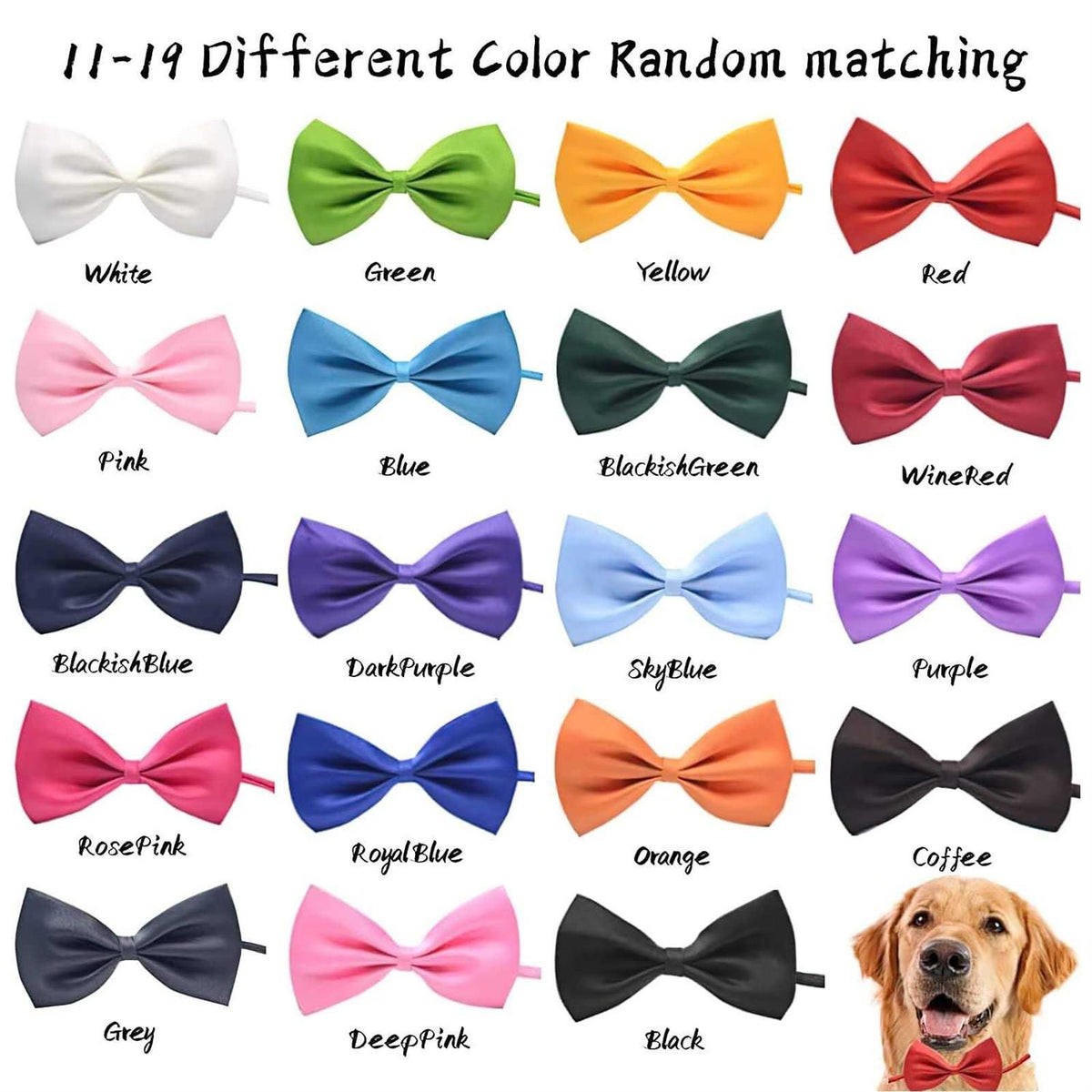 Dog Bow Ties with Adjustable Collar D496142