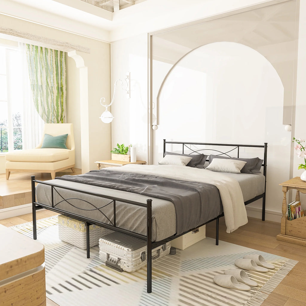 Full Size Metal Bed with Headboard U314960