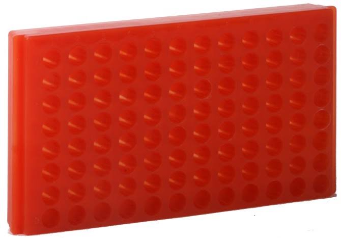 96 Well Micro Tube Rack Orange W323