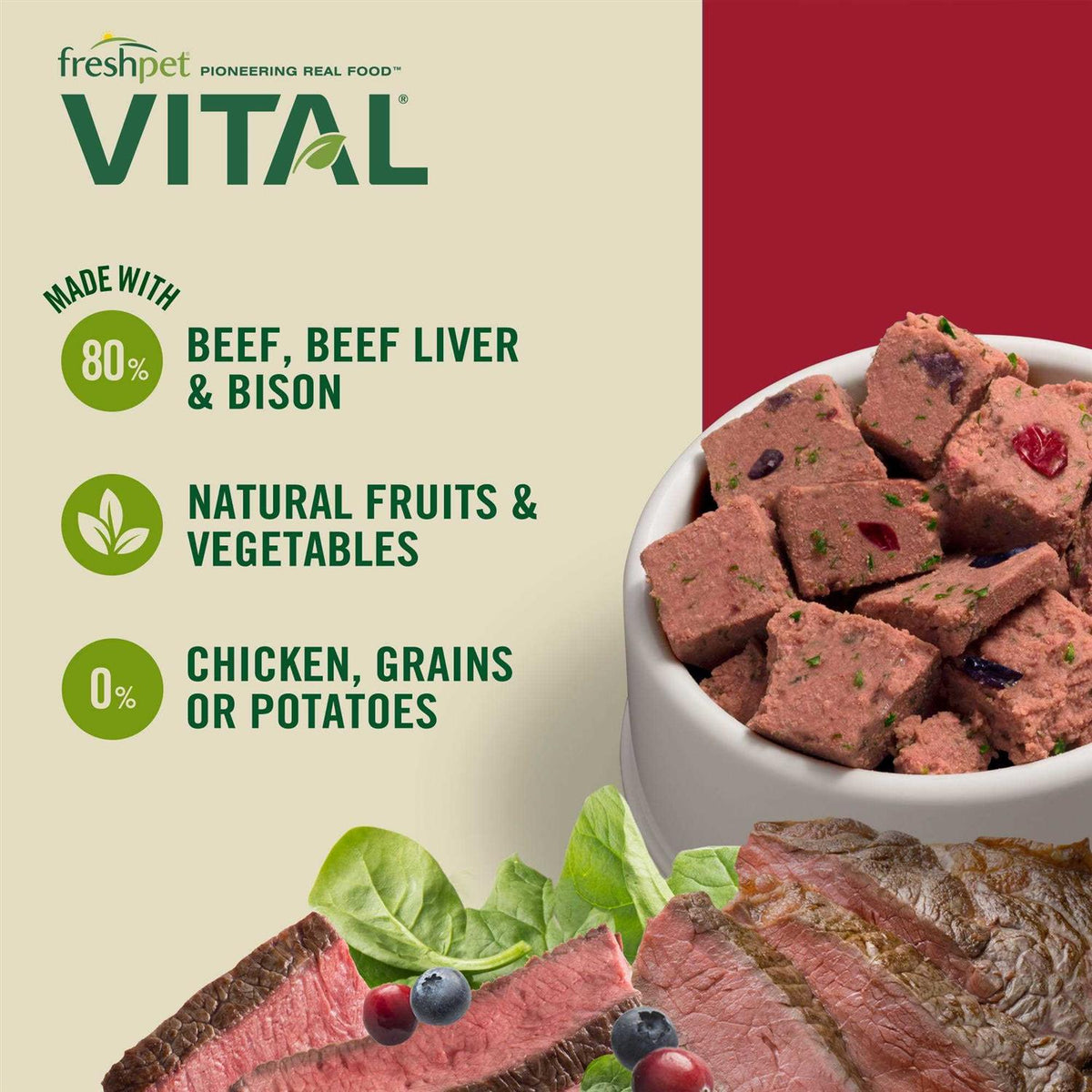 Grain-Free Beef & Bison Dog Food B68149