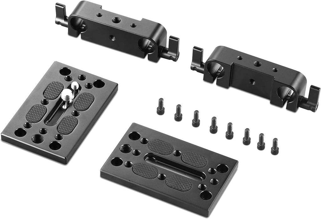 Camera Tripod Mounting Baseplate with 15mm Rod Clamp B1411